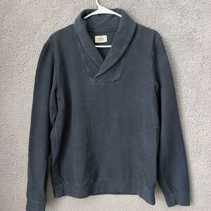 Marine Layer Sweater Men Small Blue Shawl Neck Collar Pullover Fisherman Grandpa